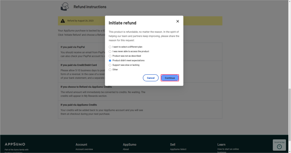 AppSumo Refunds and Returns Explained: Timelines and Important Considerations