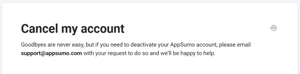 AppSumoから退会する方法【アカウントを削除する方法は1つ】