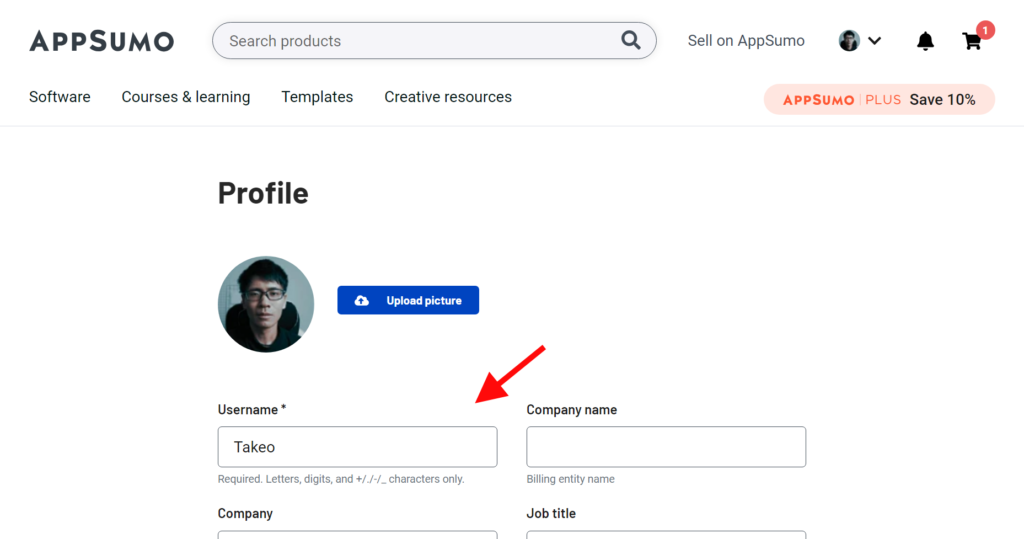 AppSumo User Name