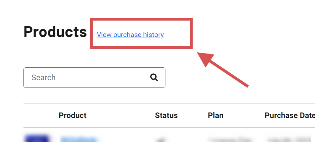  View purchase history
