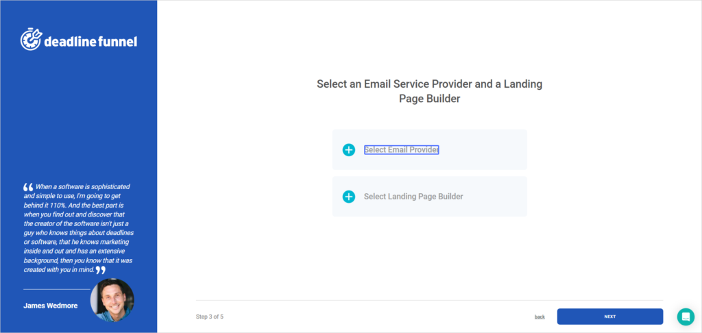 You can choose here which email providers and landing pages you can integrate with Deadline Funnel.