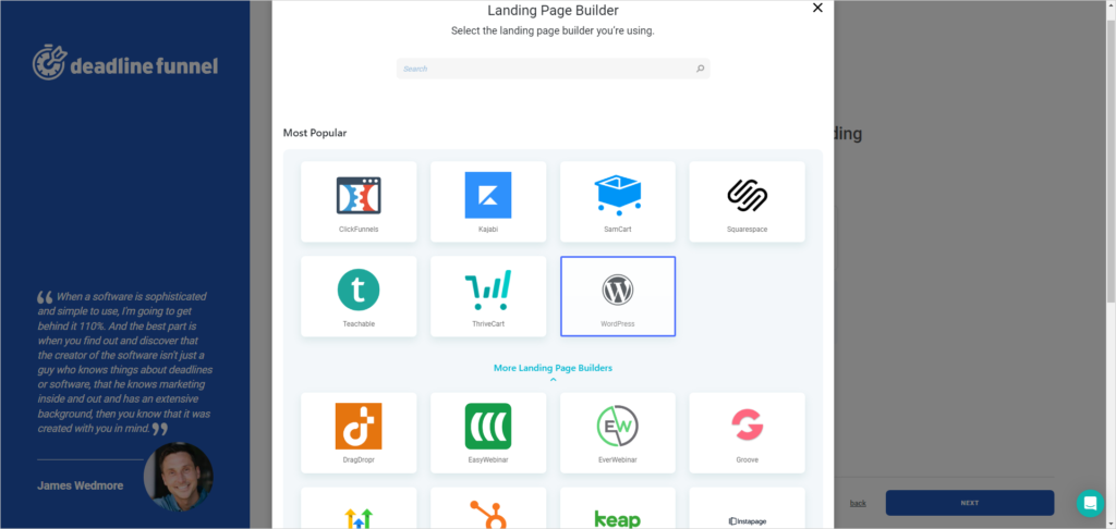 There are also a variety of landing page builders.