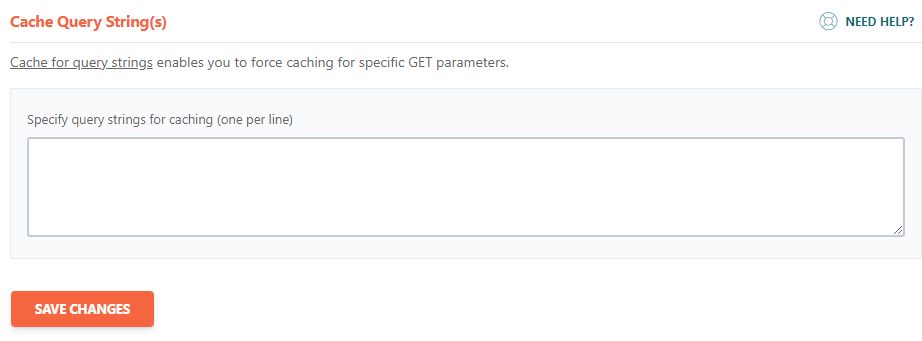 Cache Query String(s)の設定についても多くの WordPressサイトでは不要です