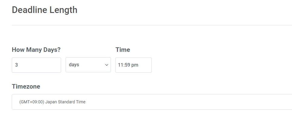 Deadline Funnel의 유효기간을 여기에서 설정합니다. 카운트다운 타이머는 여기에 설정한 만료일에 따라 움직입니다.