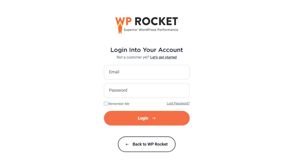 WP Rocketにログインをする