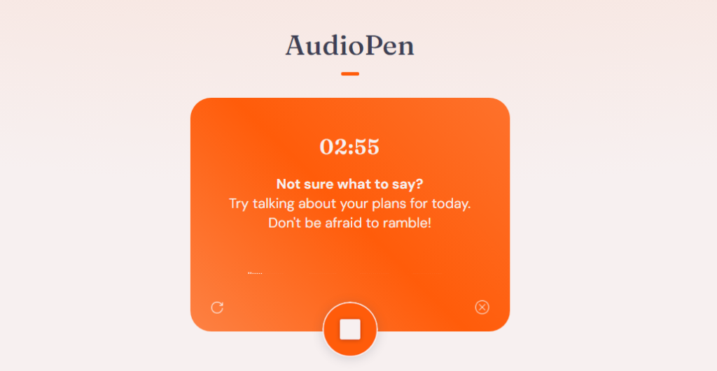 AudioPen은 무료 등록을 통해 계정 등록 없이도 쉽게 사용할 수 있습니다.