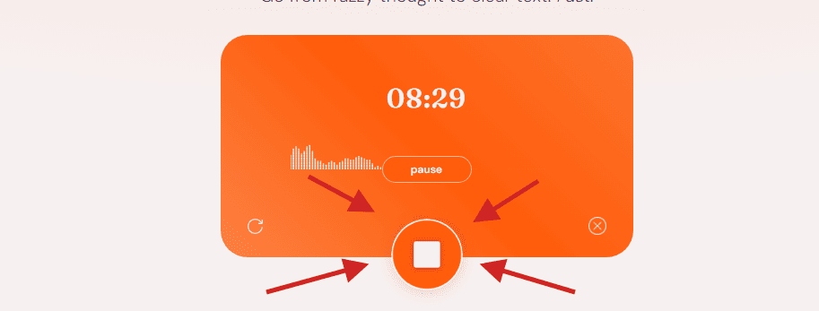 Press the Stop Recording button when you have finished recording.