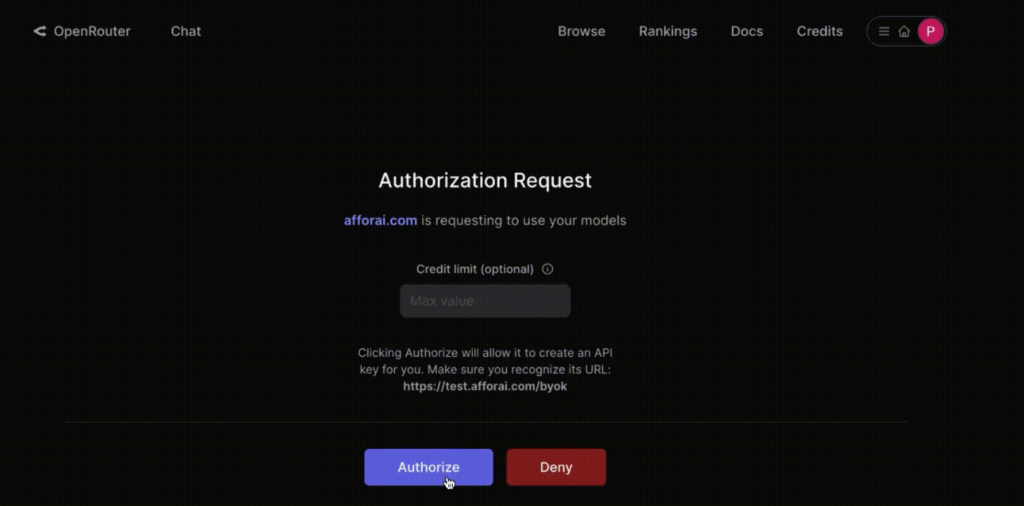 Authorization request가 열리면 authorized를 누릅니다.