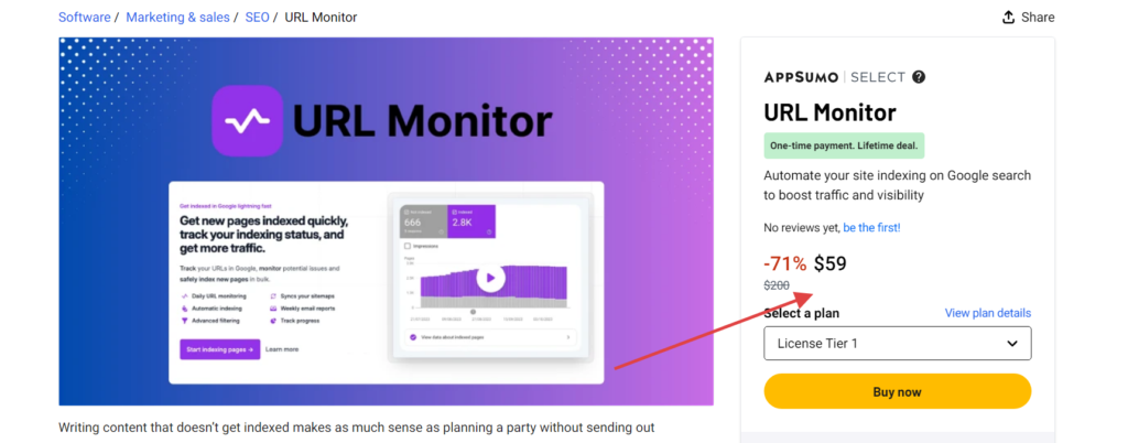 AppSumo에서 특별 프로모션으로 매진된 플랜을 구매하세요!