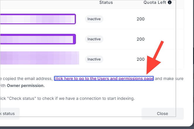 After copying the email address, you can register the URL Monitor email address in Google Search Console by clicking the button below